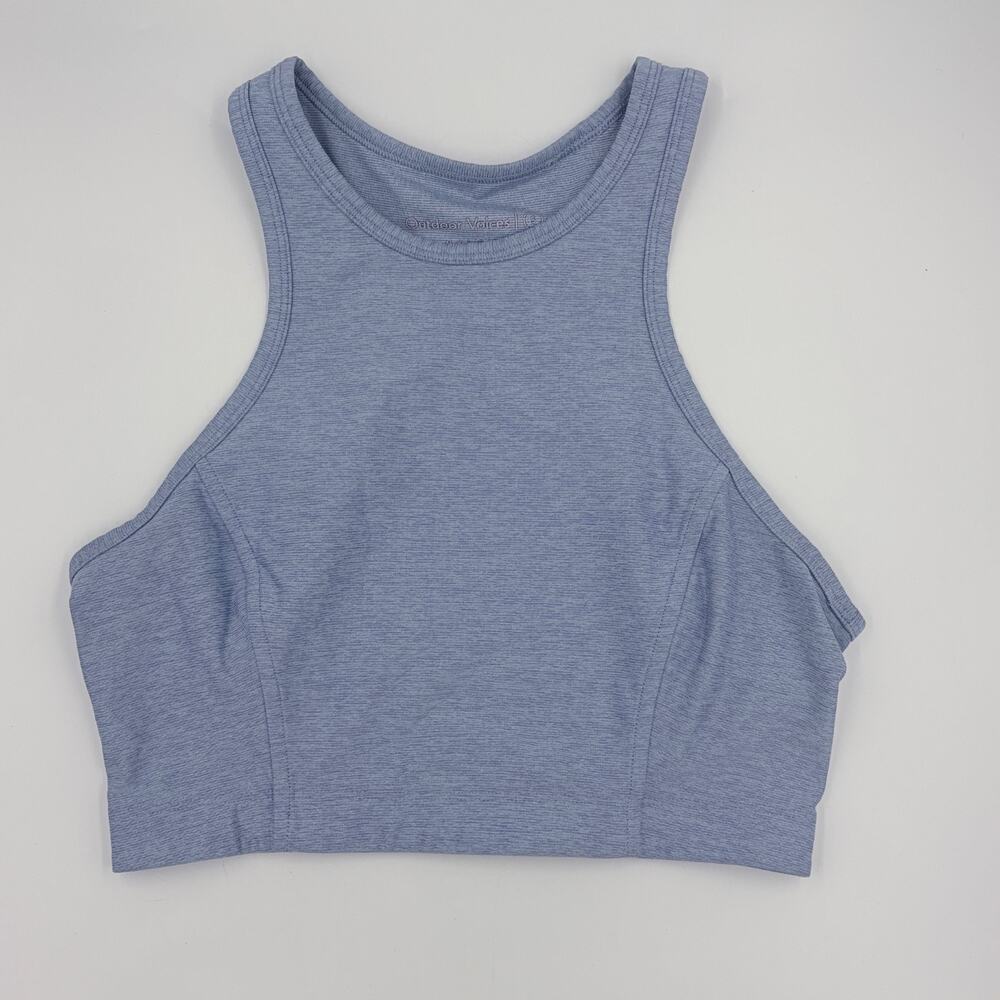 Outdoor Voices Women's Blue Athena Crop Top Sports Bra Small